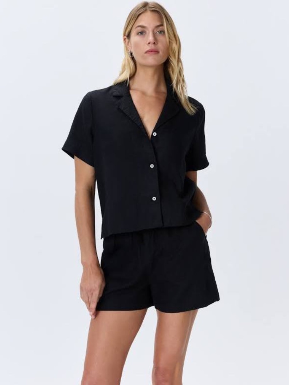 NWT Quince European Linen Short Sleeve Shirt
